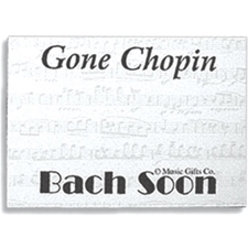 Music Gifts PIN060 Gone Chopin Bach Soon Post-It Note Pad