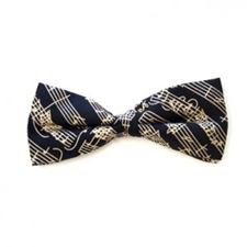 Music Gifts SBT01 Black Silk Music Bowtie