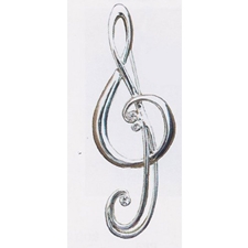 Music Gifts J03 Treble Clef Brooch