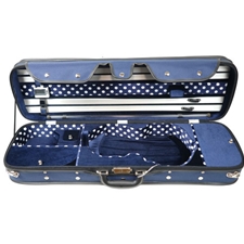 J & J String VAW07BL 15-16" Viola Suspension Case - Blue Polka Dot