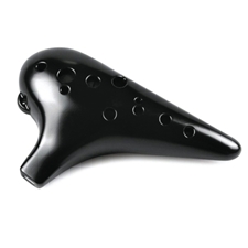 STL Ocarinas 00363750 12-Hole Plastic Tenor Ocarina - Midnight Black