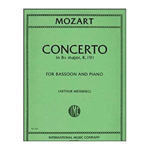 Concerto in Bb Major, K. 191 for Bassoon