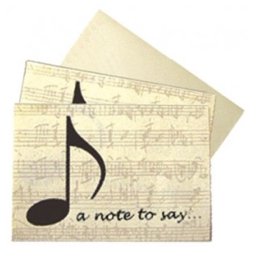 Music Gifts BS02 Note to Say - 10 cards/envelopes