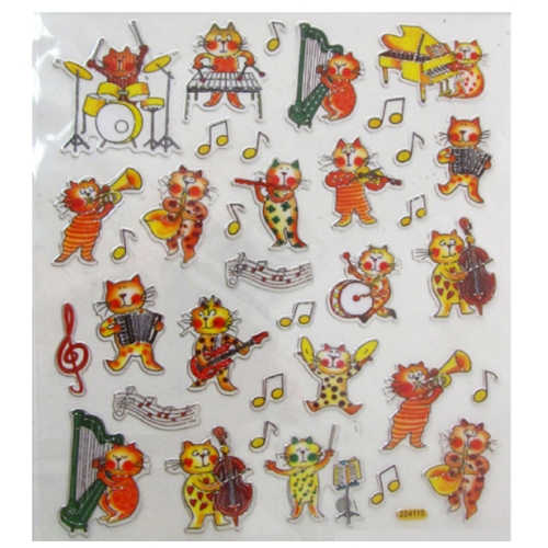 Aim Gifts AIM29522 Musical Cats Stickers