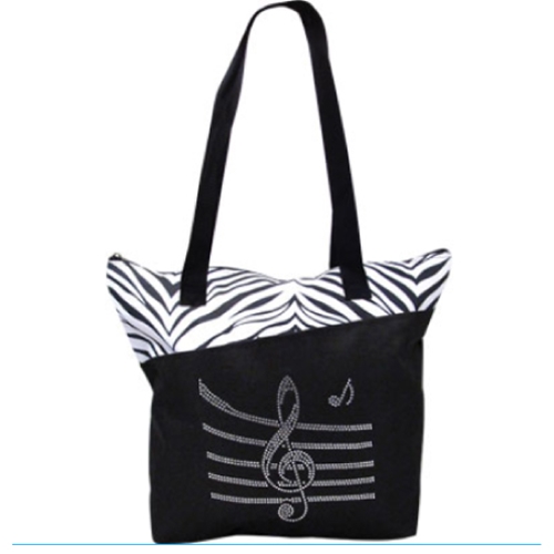 Aim Gifts AIM48411 Treble Clef Bag with Zebra Trim