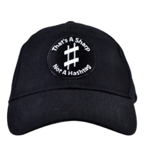 Aim Gifts AIMMUHW1 Black Not a Hashtag Ball Cap