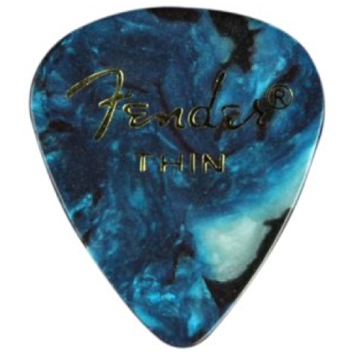 Fender 12351TOT Thin Celluloid Guitar Picks - Ocean Turquoise 12-pack