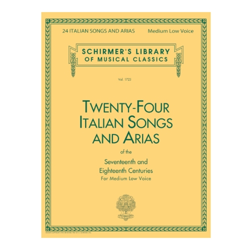 24 Italian Songs and Arias - Medium Low