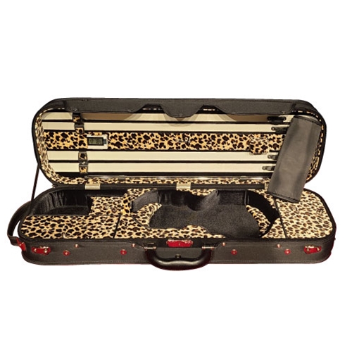 Howard Core CC525-1-BKLP 4/4 Violin Suspension Case - Black/Leopard