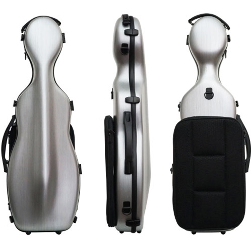 J & J String VF12 4/4 Violin Shaped Case - Gray