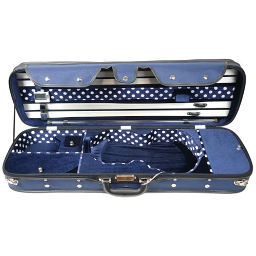 J & J String VAW07BL 15-16" Viola Suspension Case - Blue Polka Dot