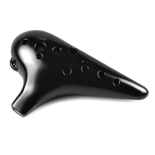 STL Ocarinas 00363750 12-Hole Plastic Tenor Ocarina - Midnight Black