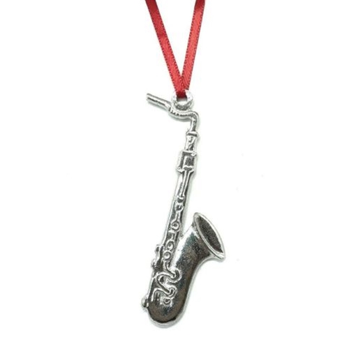 House of Morgan HOMSX Pewter Saxophone Ornament